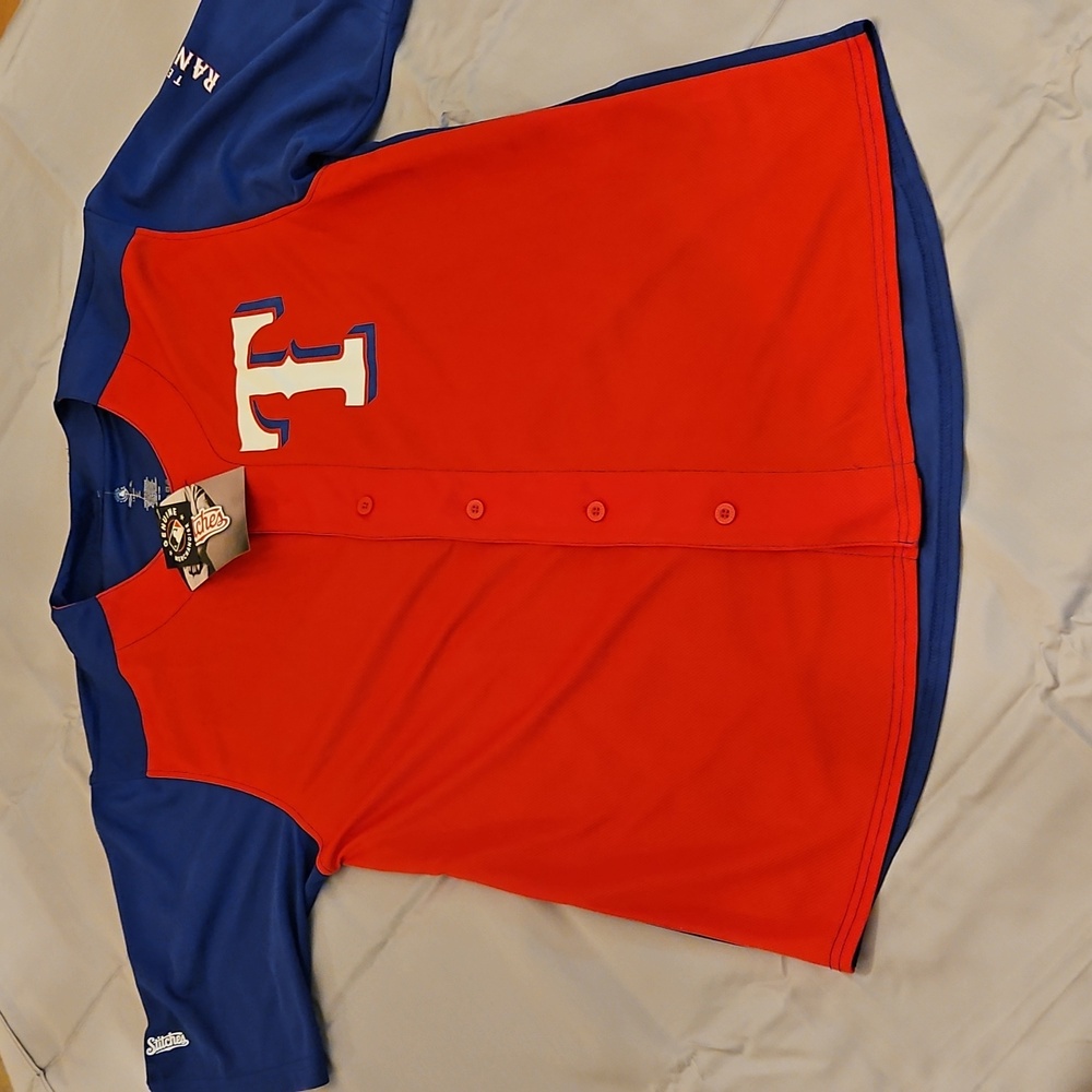 NWT Texas Rangers Stitches Jersey Size Large